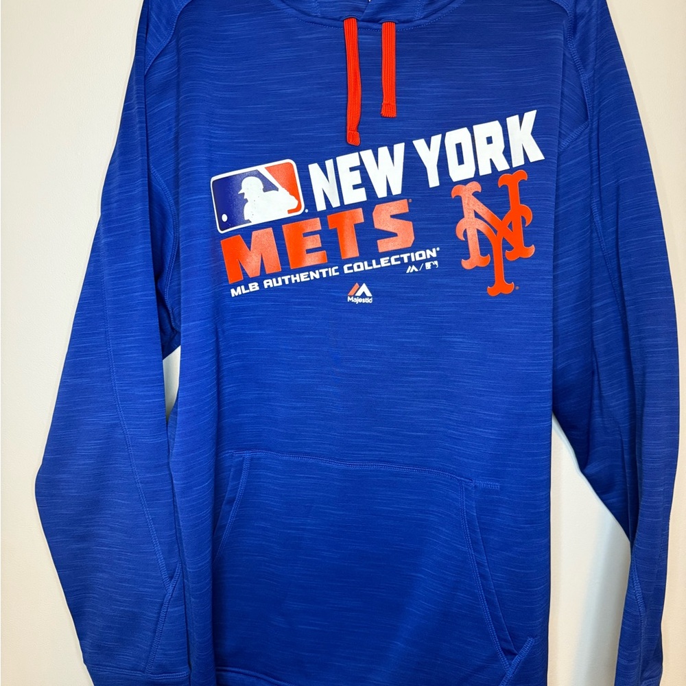 Majestic New York Mets Blue Hoodie